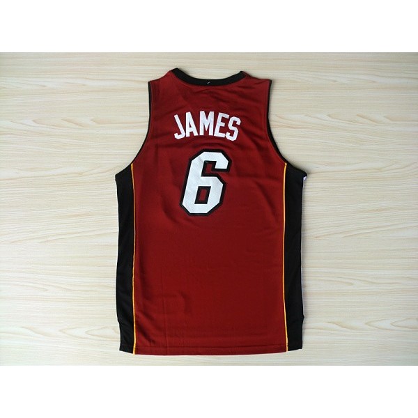 Camiseta Lebron James Miami Heat Roja - Enjoybasket.com
