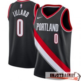 Camiseta NBA Lillard Portland Trail Blazers Negra